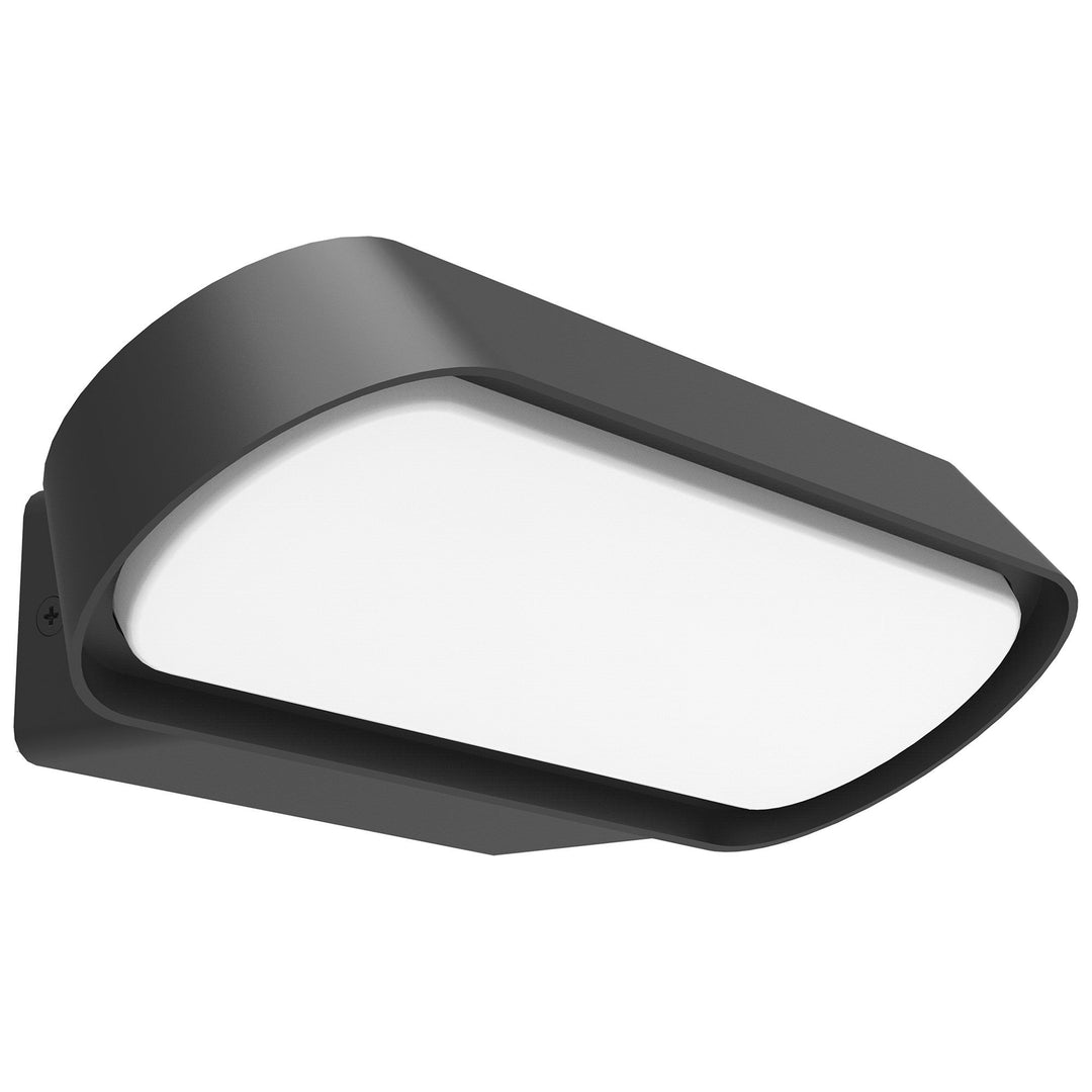 Glans IP65 Exterior LED Wall Light, 7W, Dark Grey