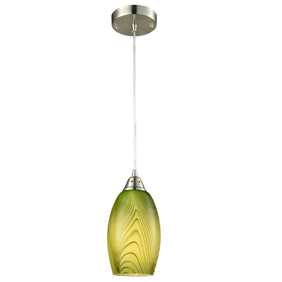 Glaze Glass Pendant Light, Green