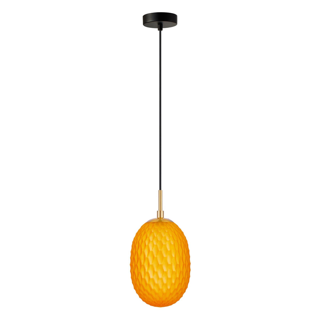 Kathal Glass Pendant Light, Orange