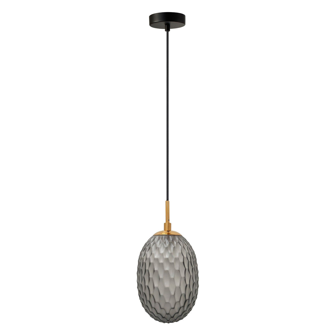 Kathal Glass Pendant Light, Smoke