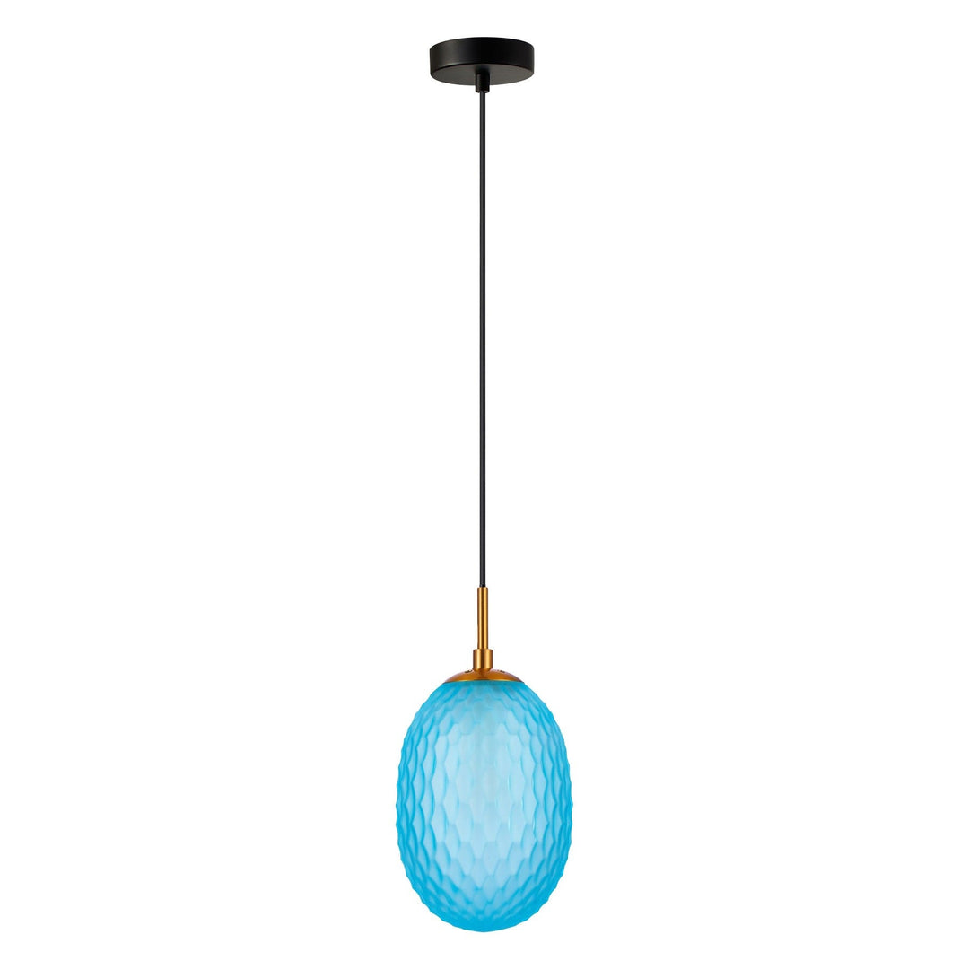 Kathal Glass Pendant Light, Blue