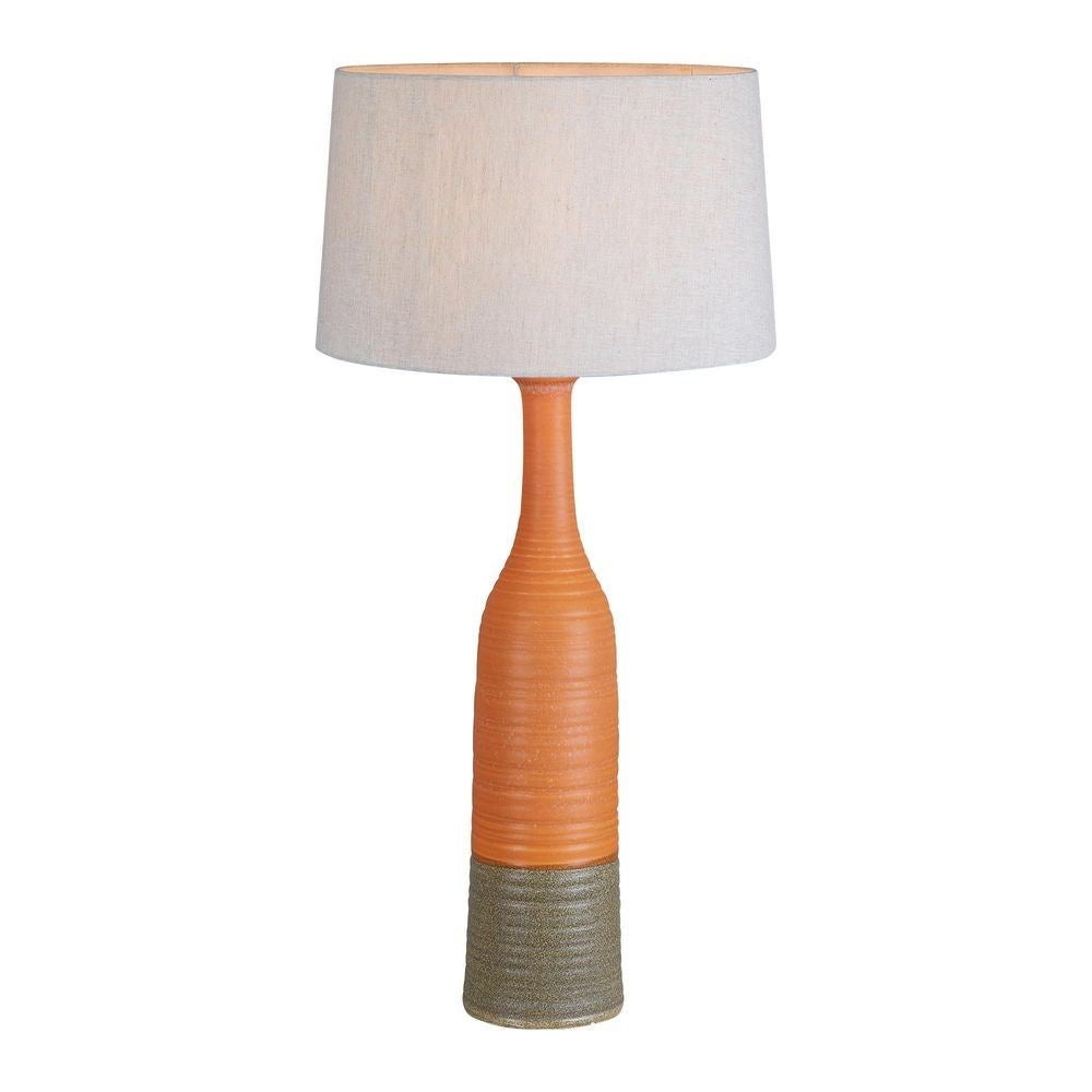 Potters Ceramic Table Lamp, Large, Orange