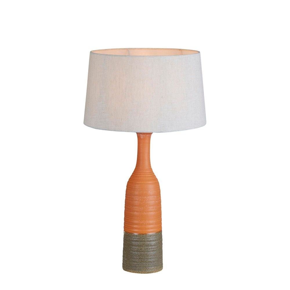 Potters Ceramic Table Lamp, Small, Orange