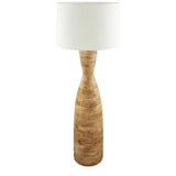 Esraj Mango Wood Base Floor Lamp
