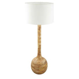 Sitar Mango Wood Base Floor Lamp