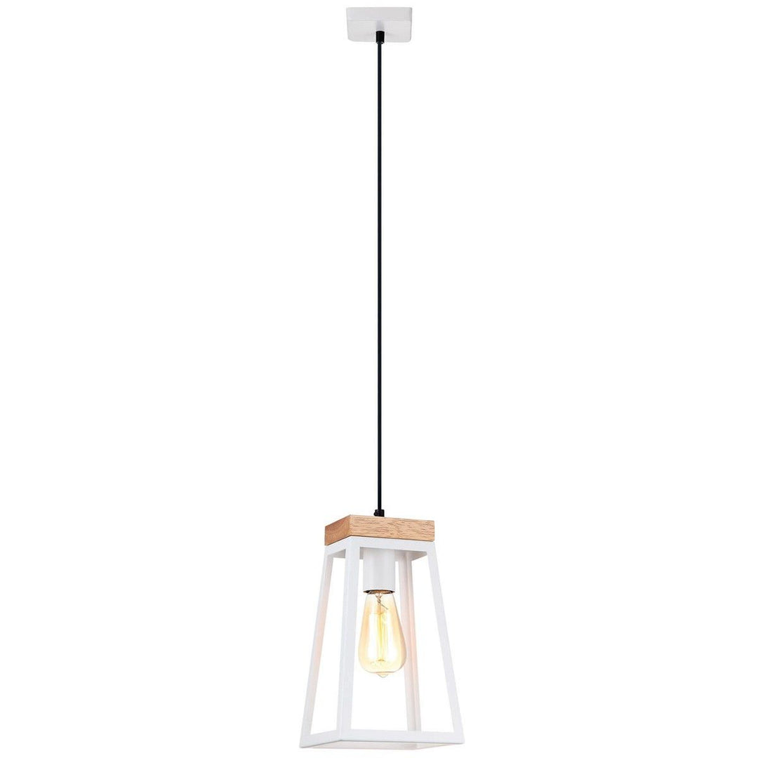 Lanterana Iron Frame Pendant Light, White