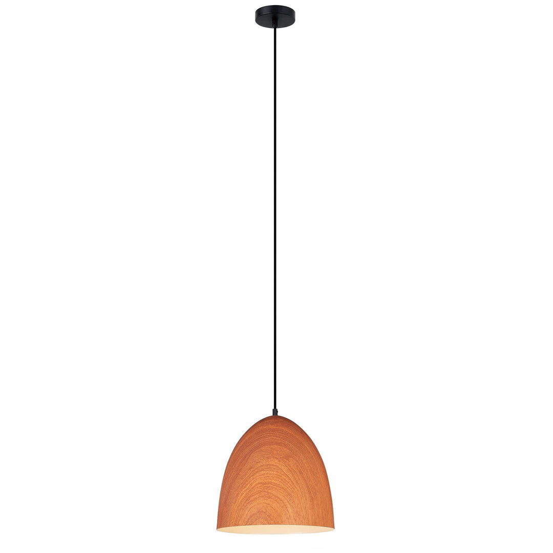 Ligna Metal Pendant Light, Oblong, Cherrywood