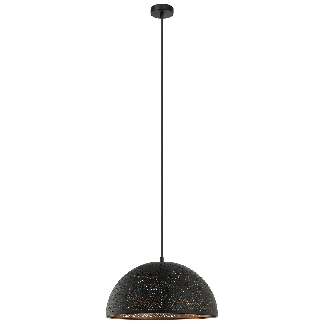 Marrakesh Iron Pendant Light, Dome, Black