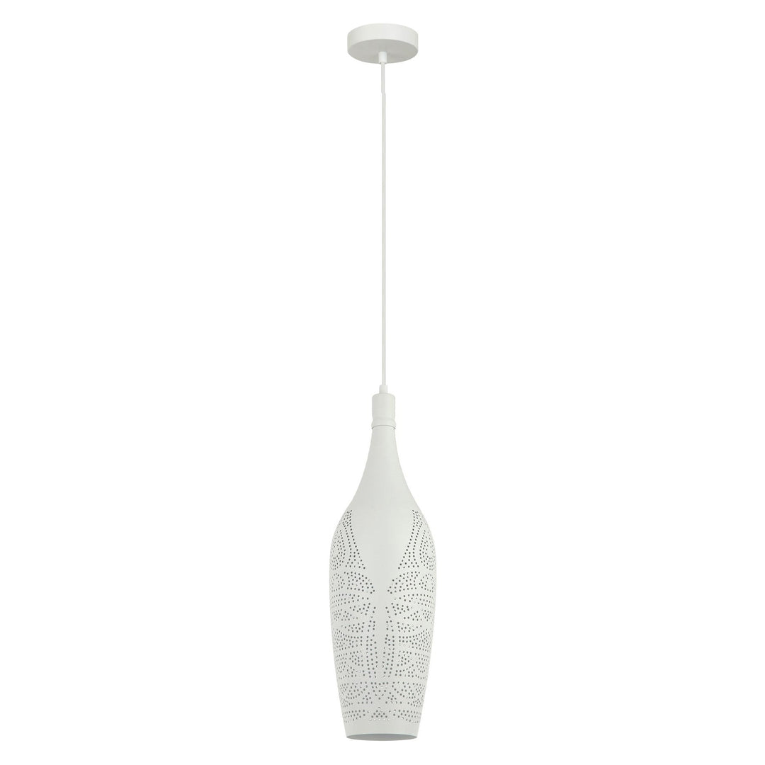 Marrakesh Iron Pendant Light, Bottle, White