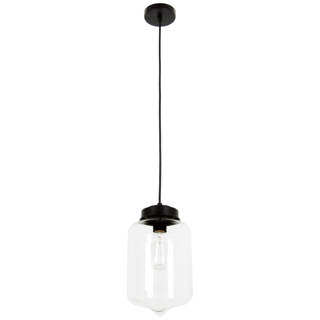 Mason Glass Pendant Light, Tipped, Clear