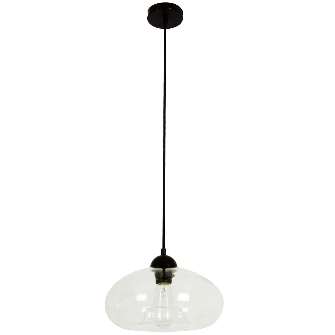 Mason Glass Pendant Light, Bubble, Clear