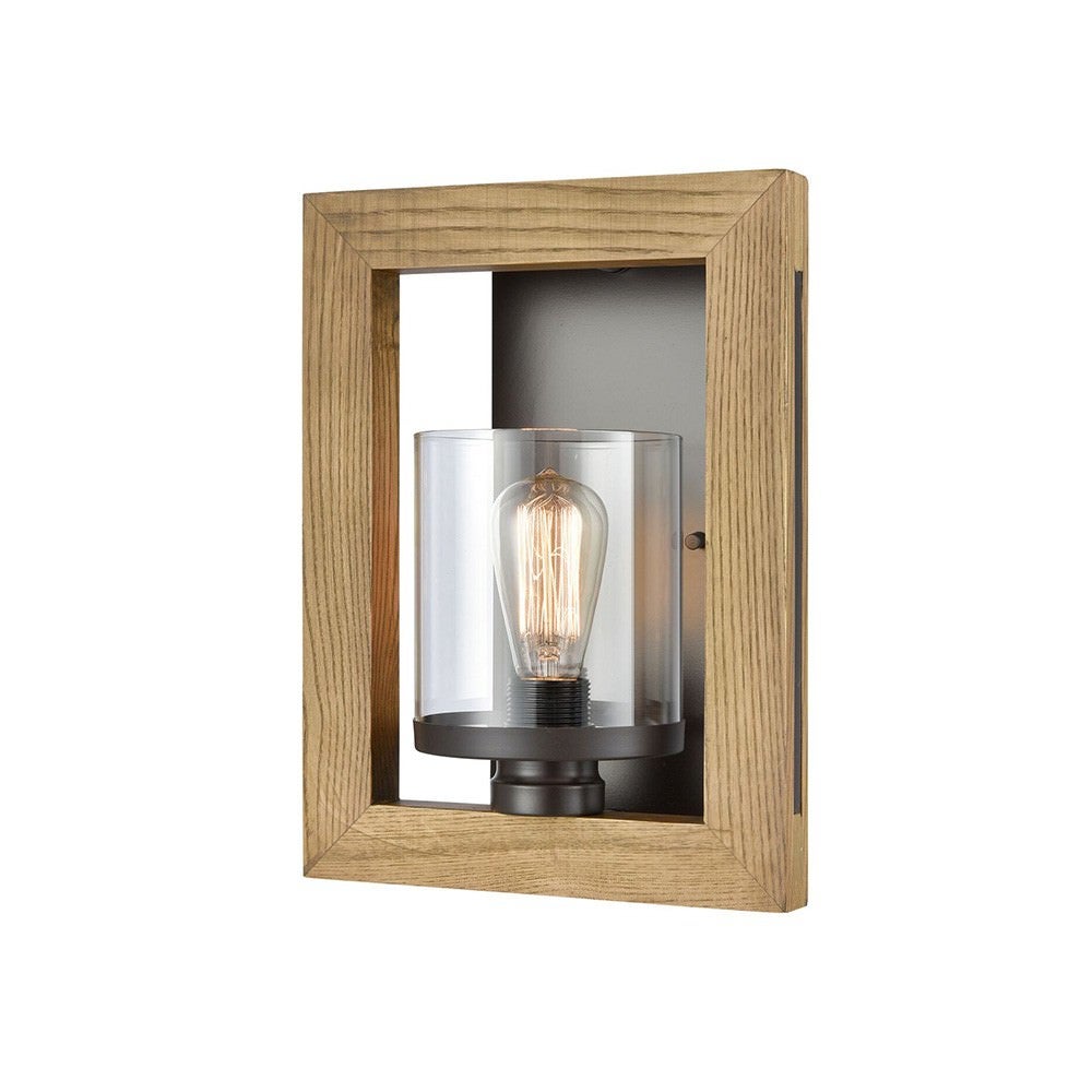 Meti Wood & Glass Wall Light