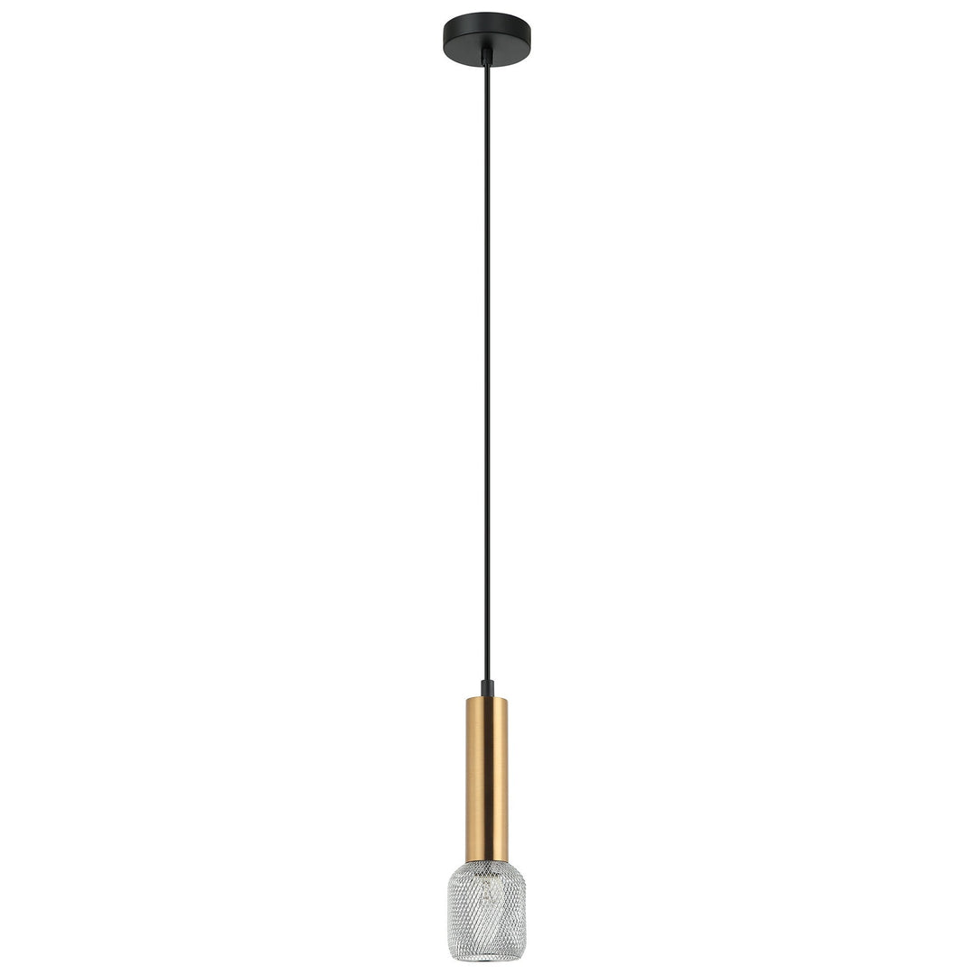 Mikro Iron Mesh Pendant Light, Antique Brass / Chrome