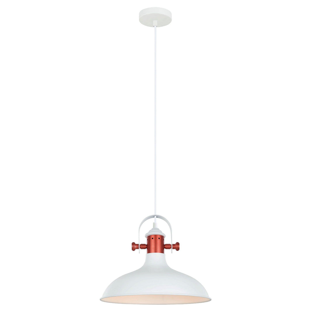 Narvik Iron Pendant Light, Matt White