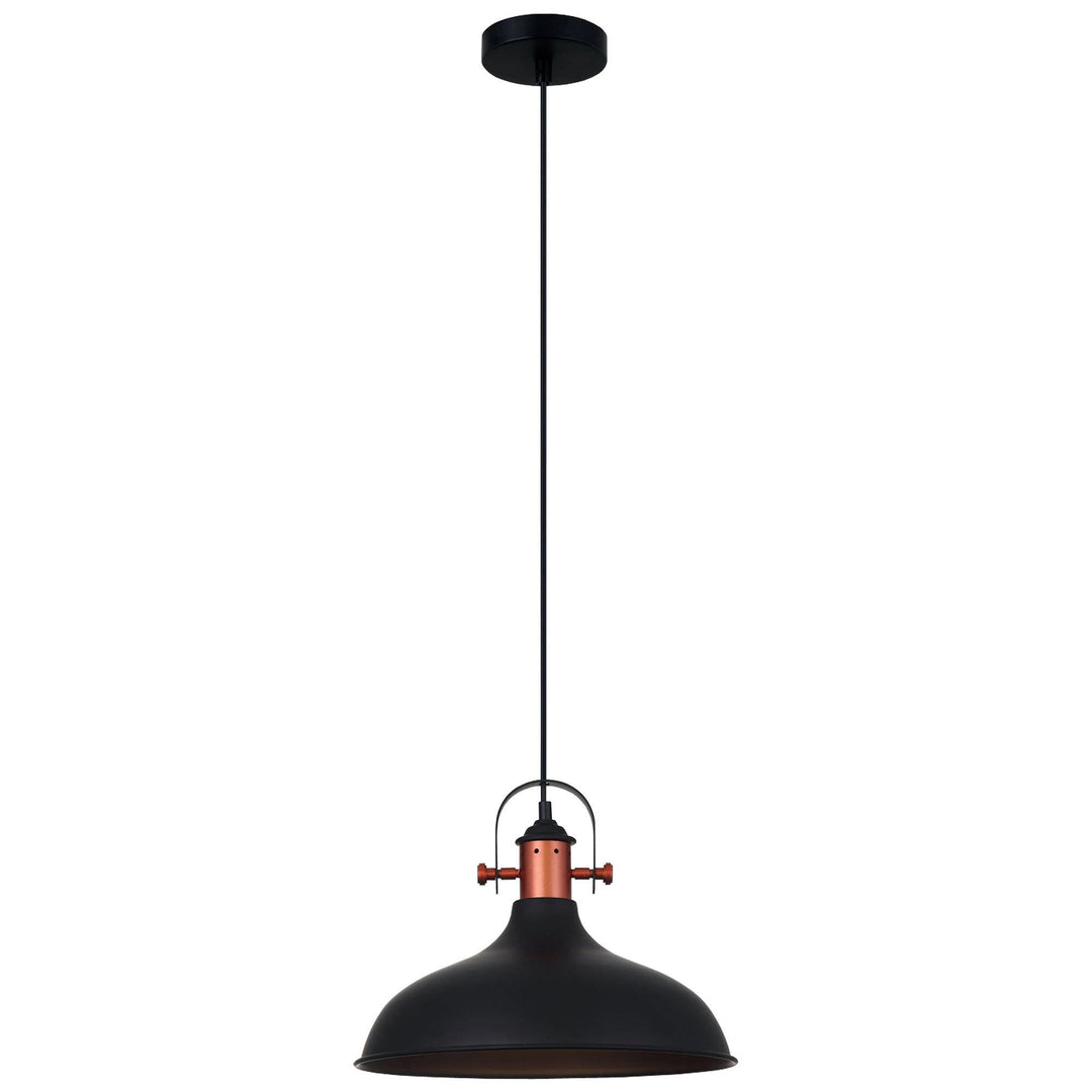 Narvik Iron Pendant Light, Matt Black