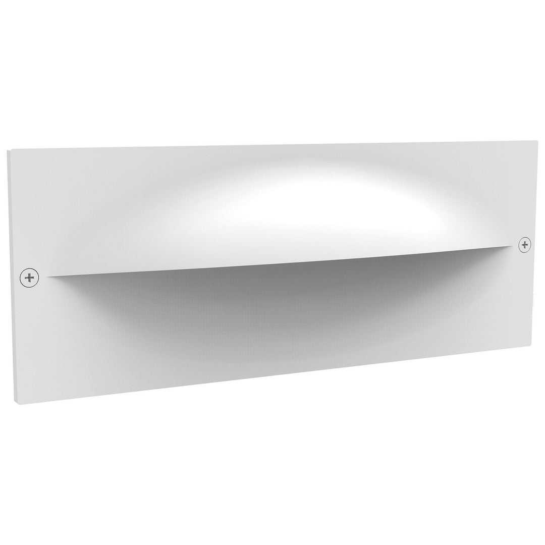 Oga IP65 Exterior LED Recessed Eyelid Wall Light, 3000K, White