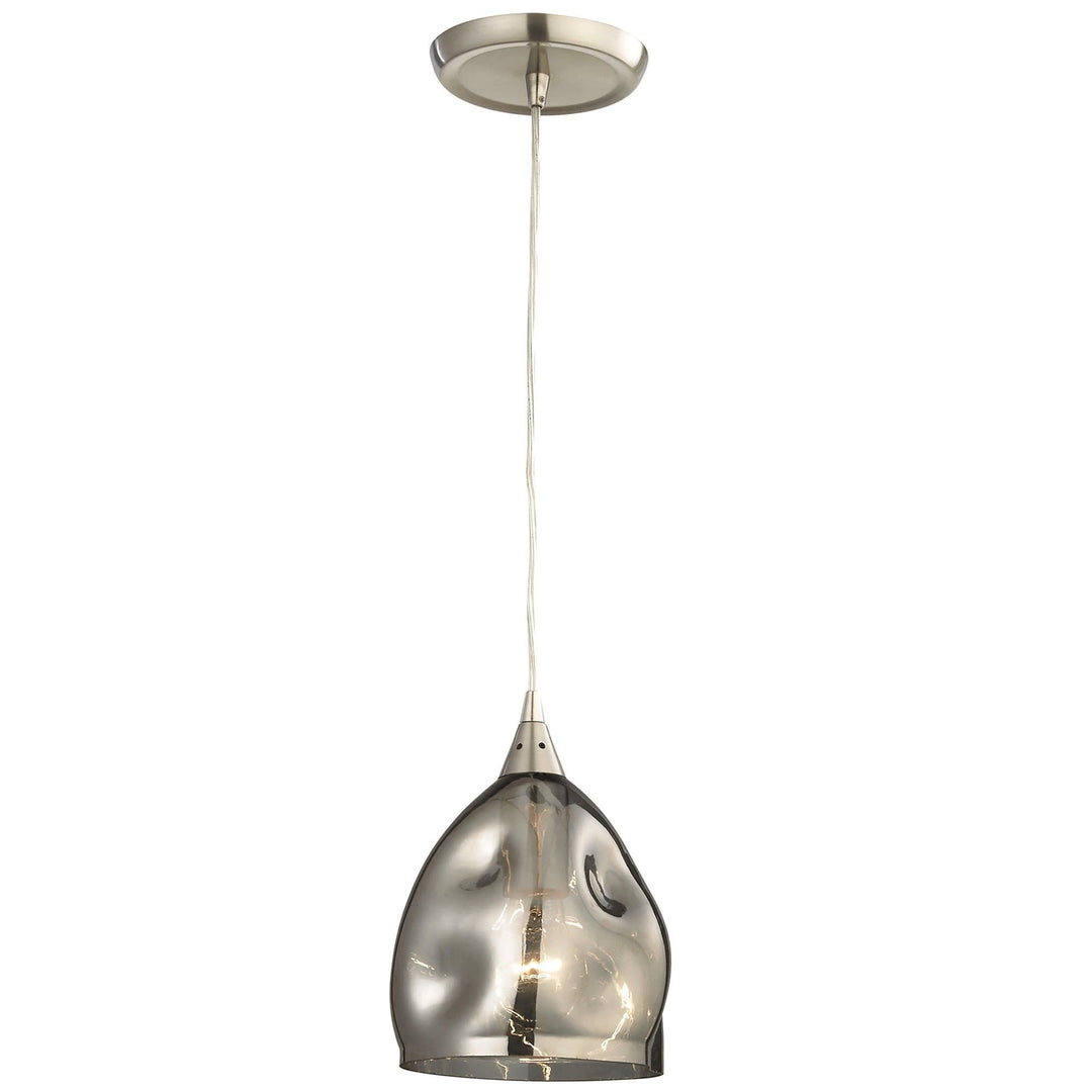 Ordito Glass Pendant Light, Dark Silver