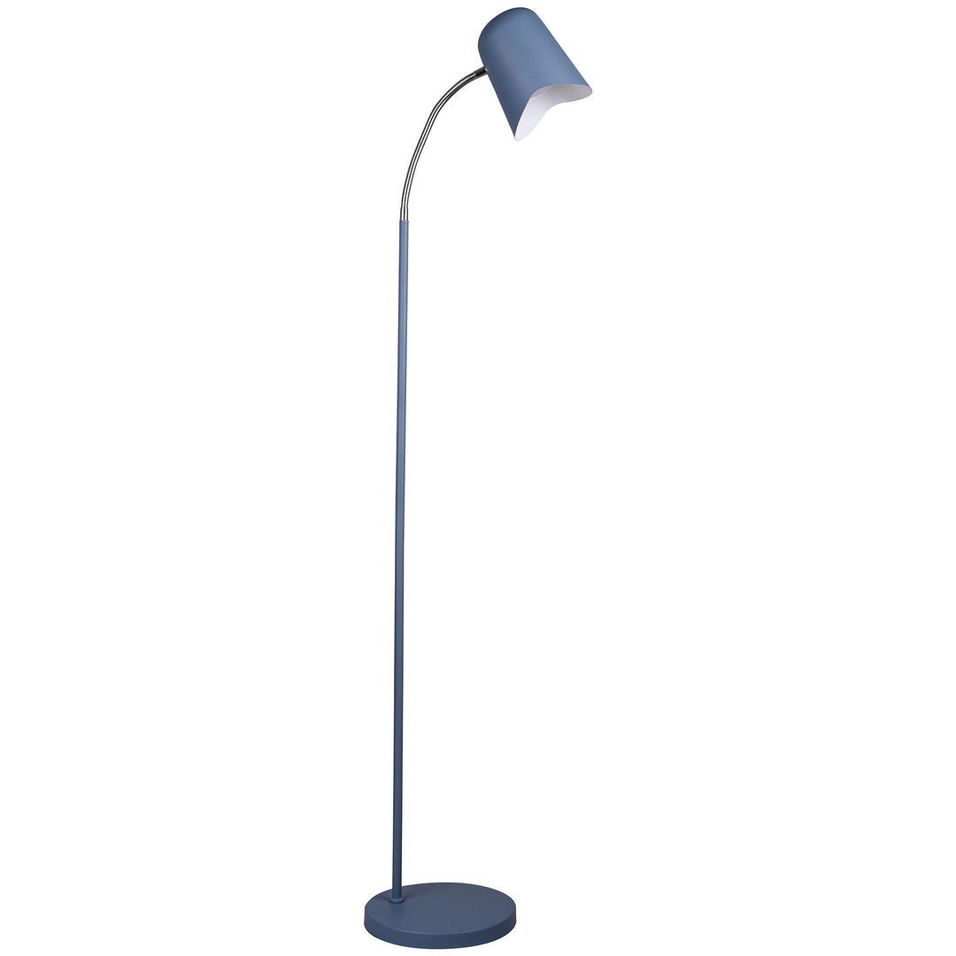 Pastel Iron Floor Lamp, Matt Blue