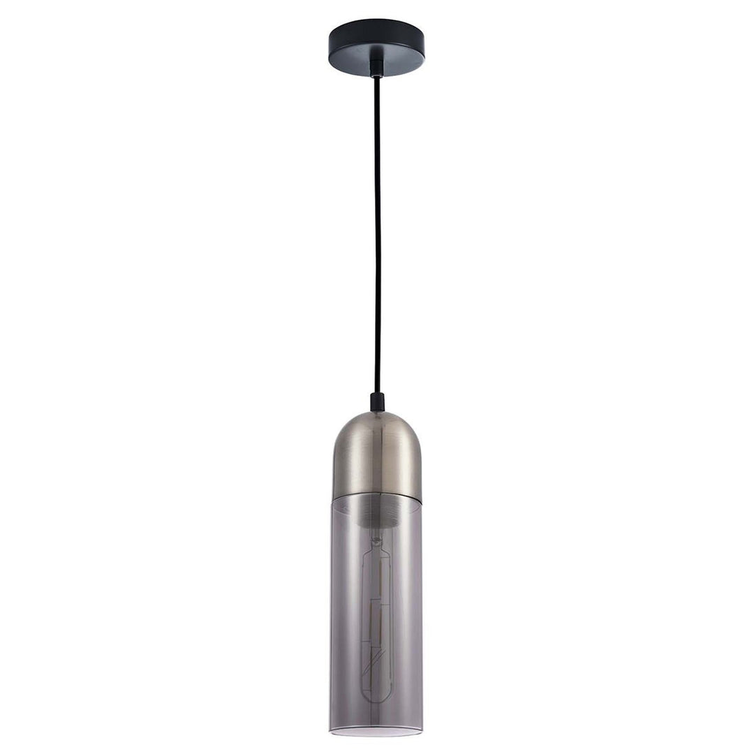 Pastille Glass Pendant Light, Santin Chrome / Smoke