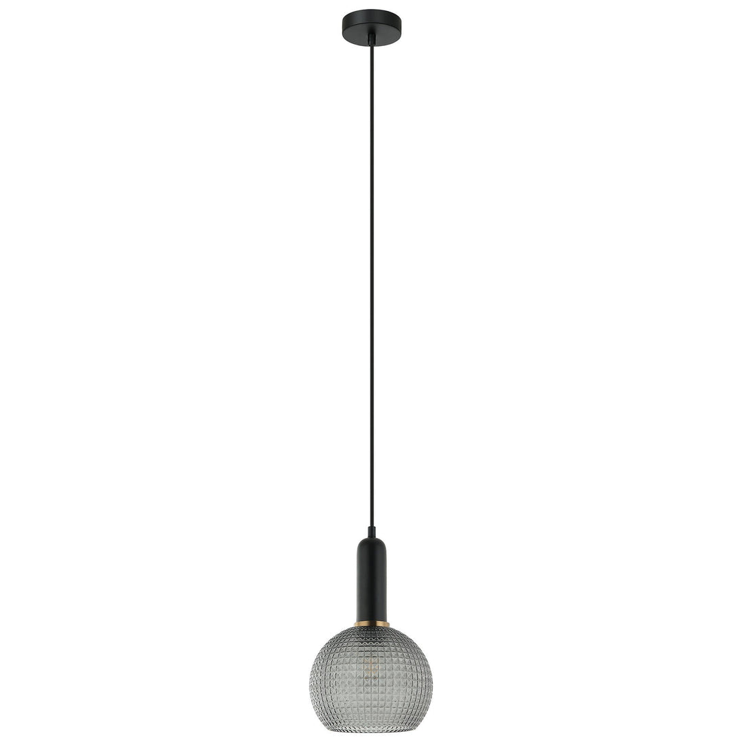 Pelota Glass Pendant Light, Smoke