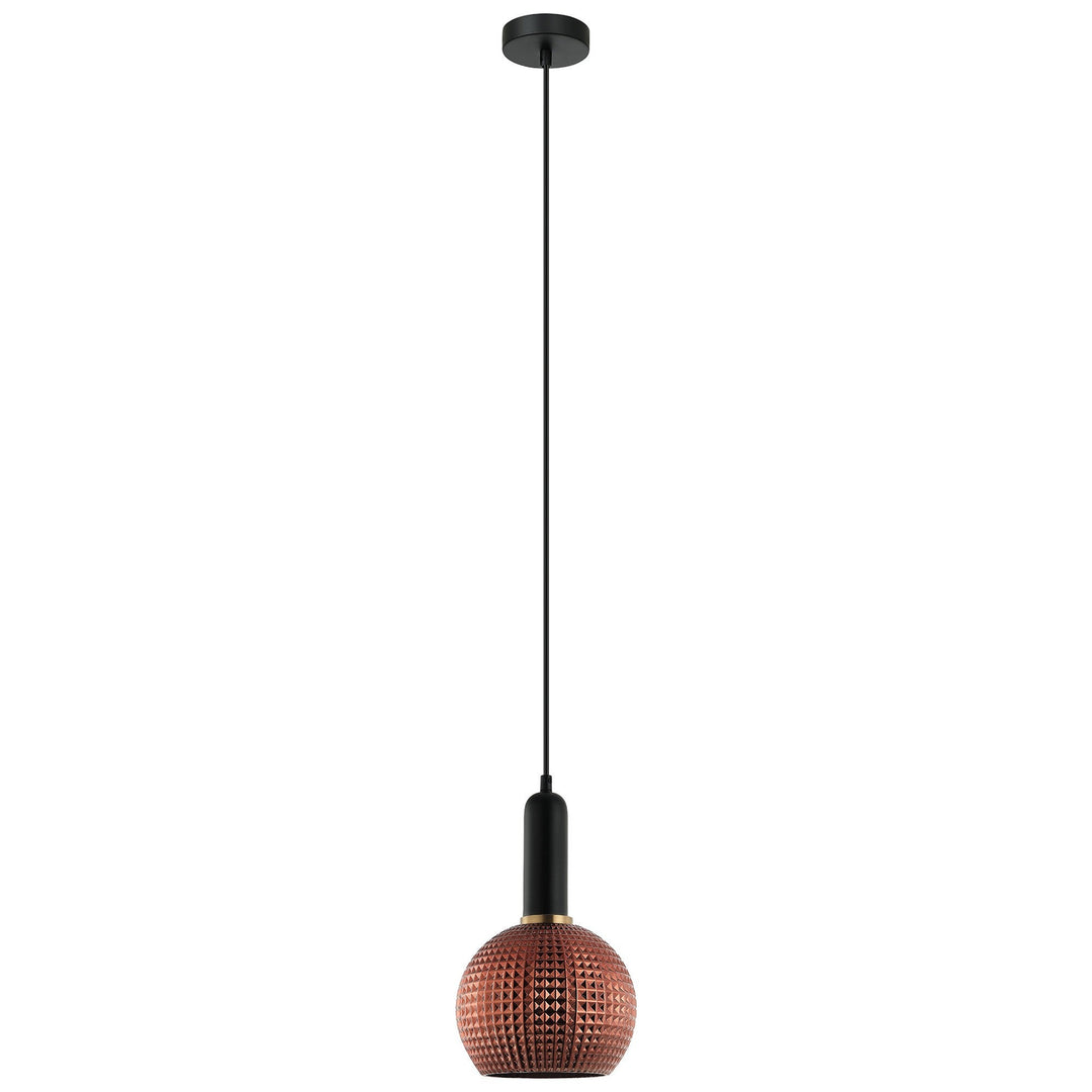 Pelota Glass Pendant Light, Copper