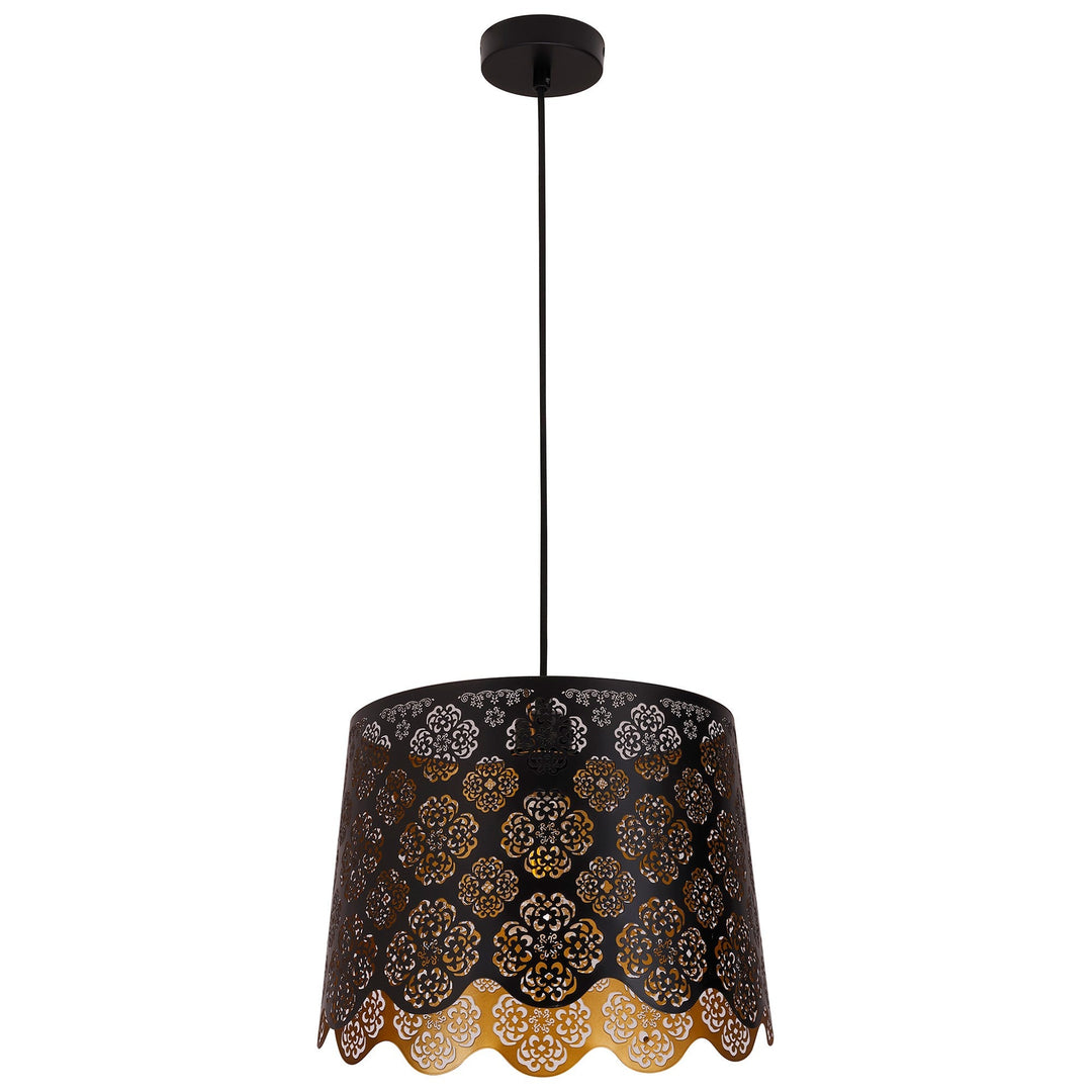 Penshade Iron Pendant Light, Flower, Black