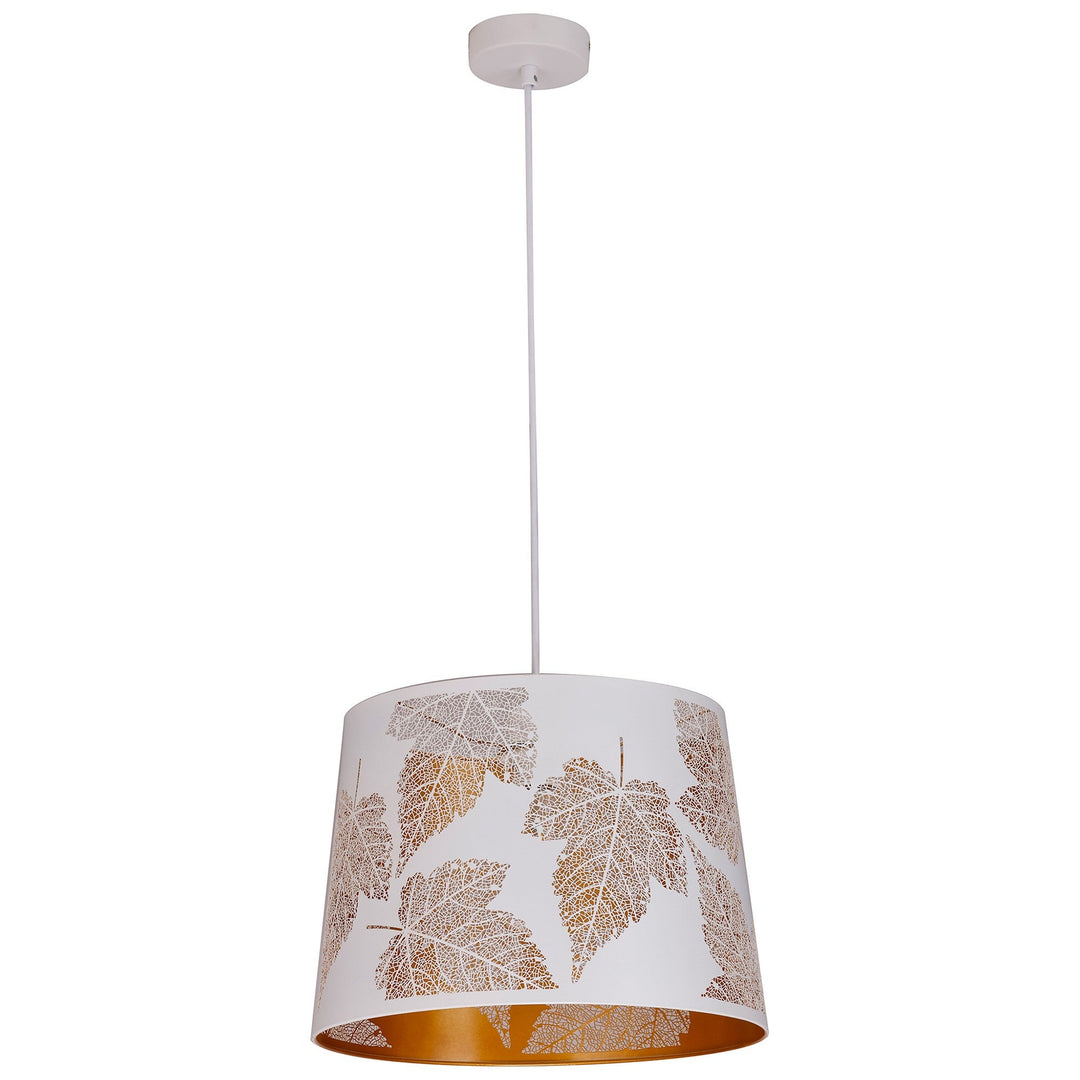 Penshade Iron Pendant Light, Maple Leaf, White