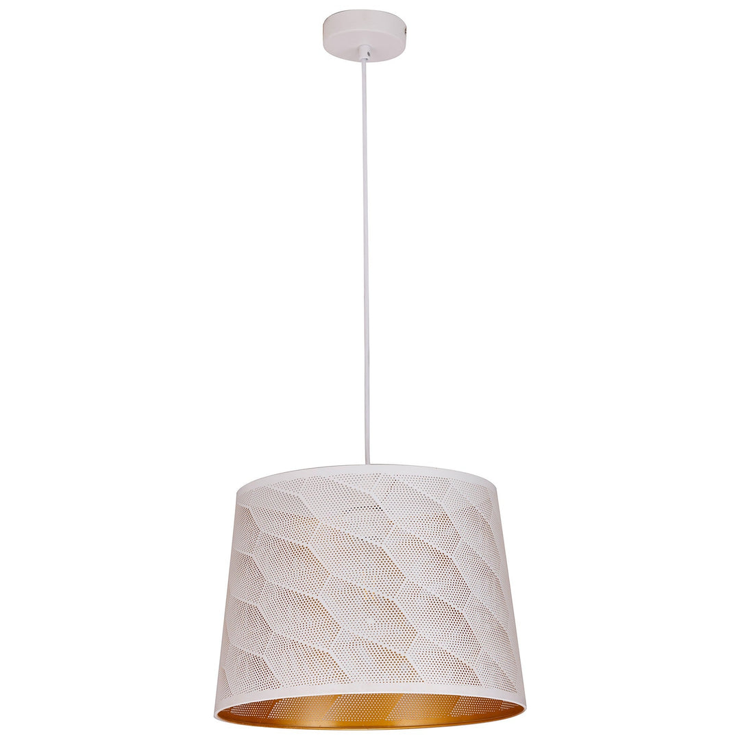 Penshade Iron Pendant Light, Honeycomb, White