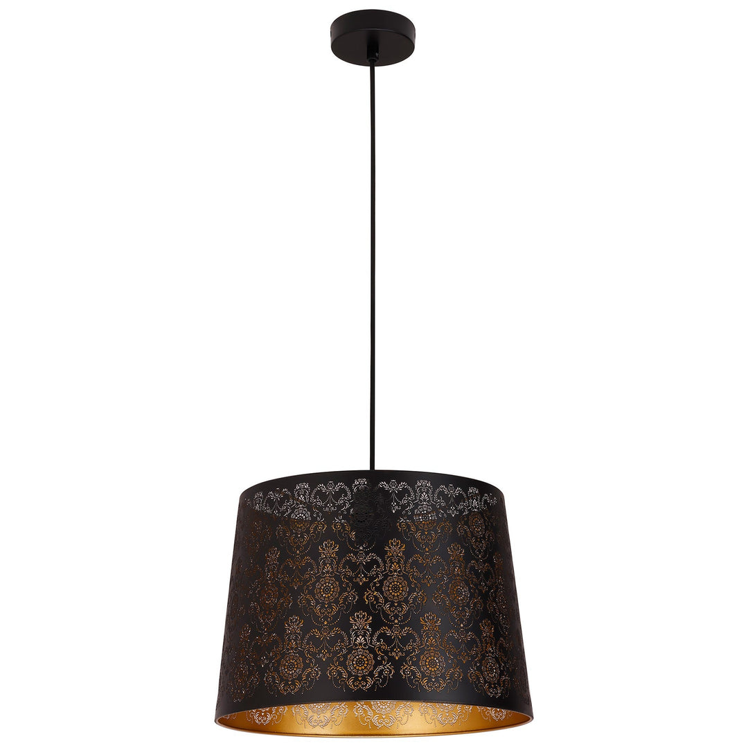 Penshade Iron Pendant Light, Fleur, Black
