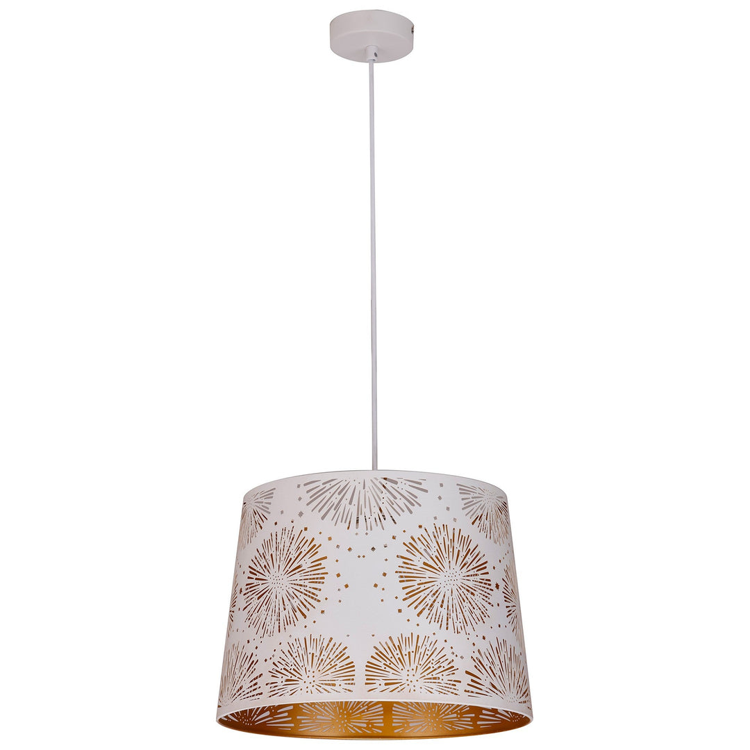 Penshade Iron Pendant Light, Starburst, White