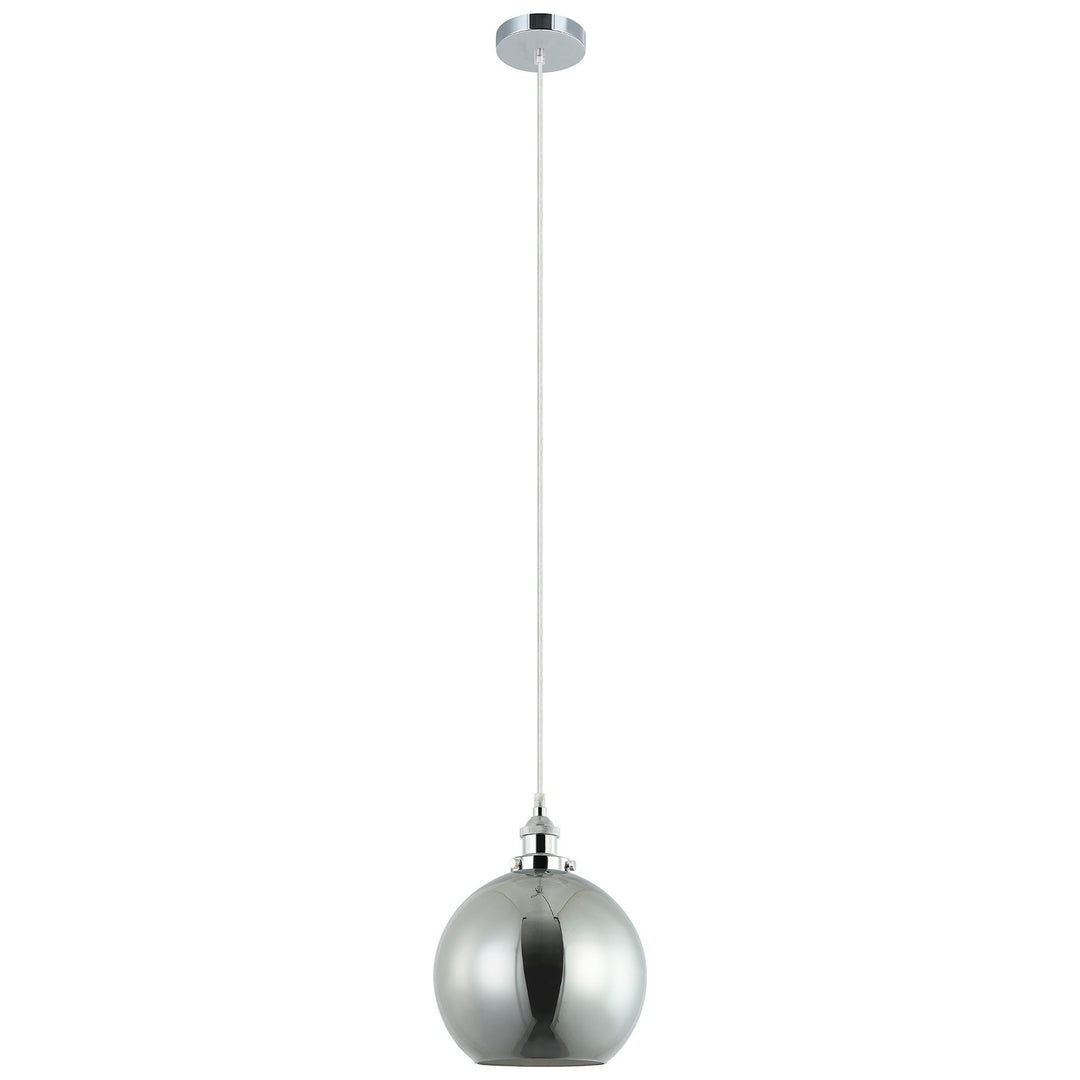 Pesini Glass Pendant Light, Chrome / Smoke