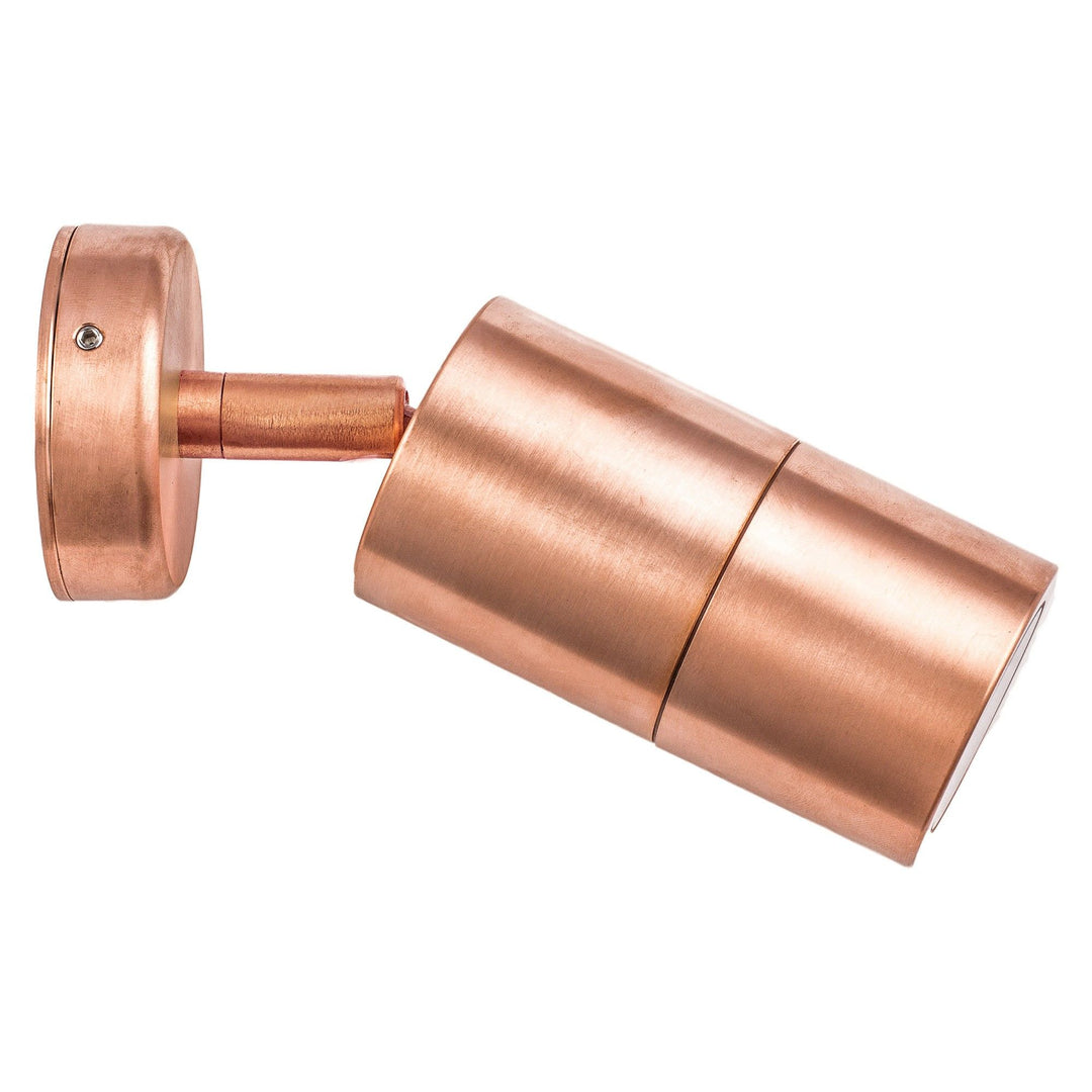 Roslin IP65 Exterior Single Adjustable Wall Light, GU10, Copper