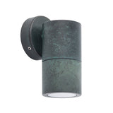 CLA GU10 Exterior Fixed Down Pillar Wall Light – Green Patina