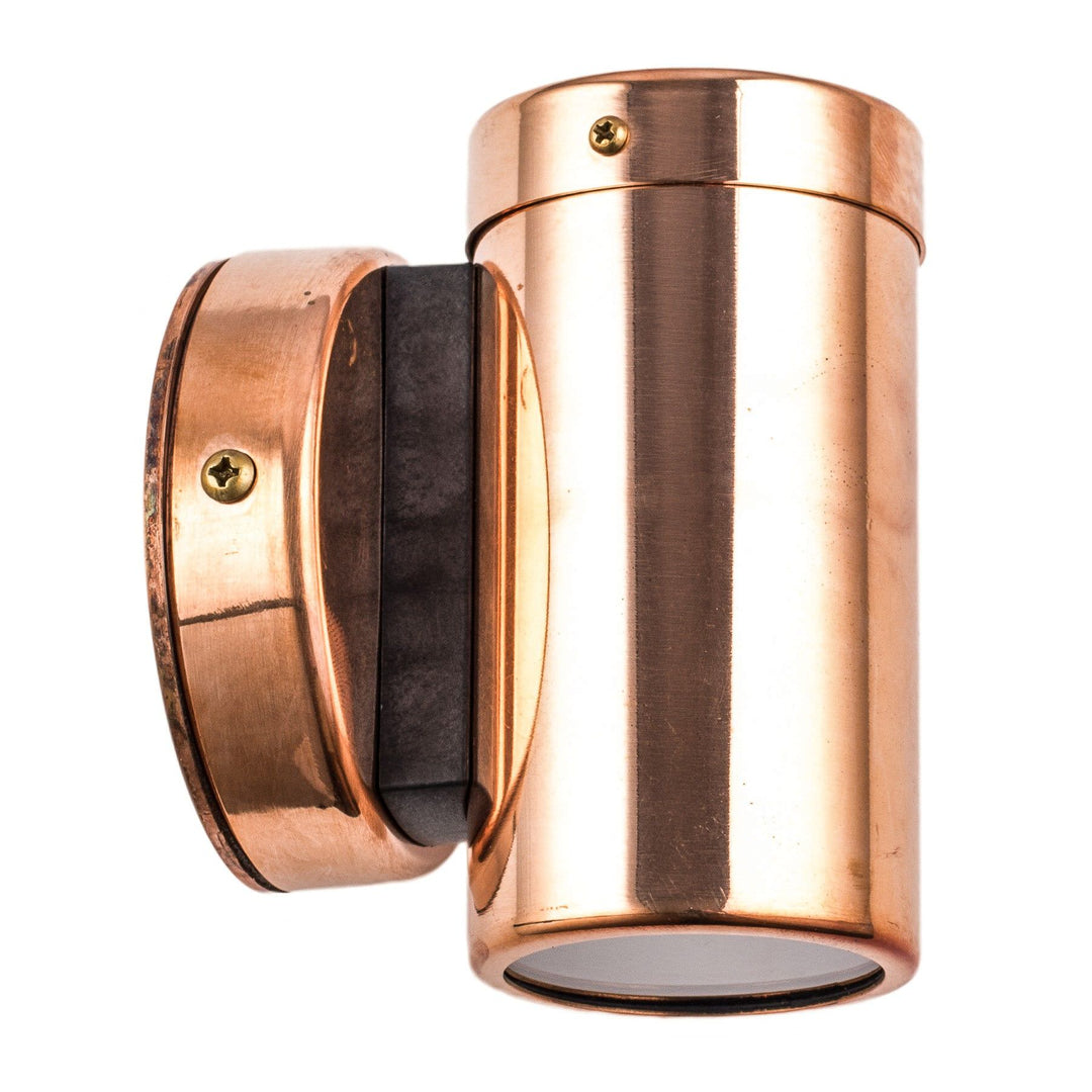 Roslin Economy IP54 Exterior Fixed Down Wall Light, GU10, Copper