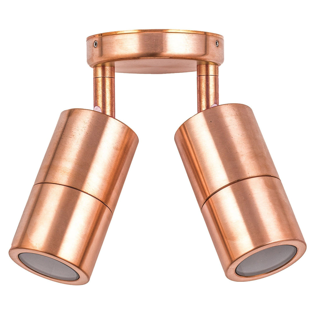 Roslin IP65 Exterior Double Adjustable Wall Light, GU10, Copper