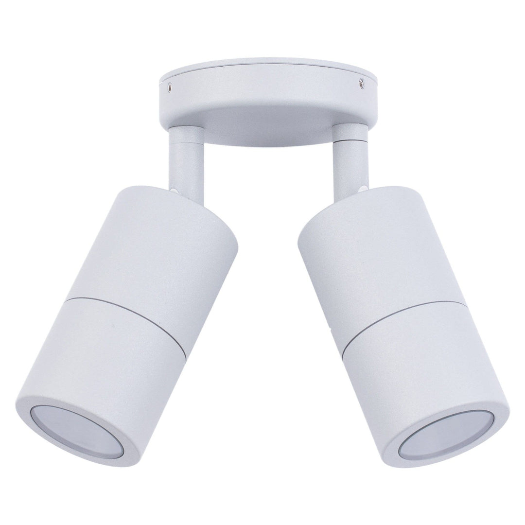 Roslin IP65 Exterior Double Adjustable Wall Light, GU10, Grey