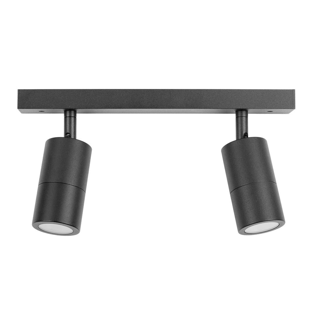 Roslin IP44 Indoor / Outdoor Bar Spotlight, 2 Light, Black