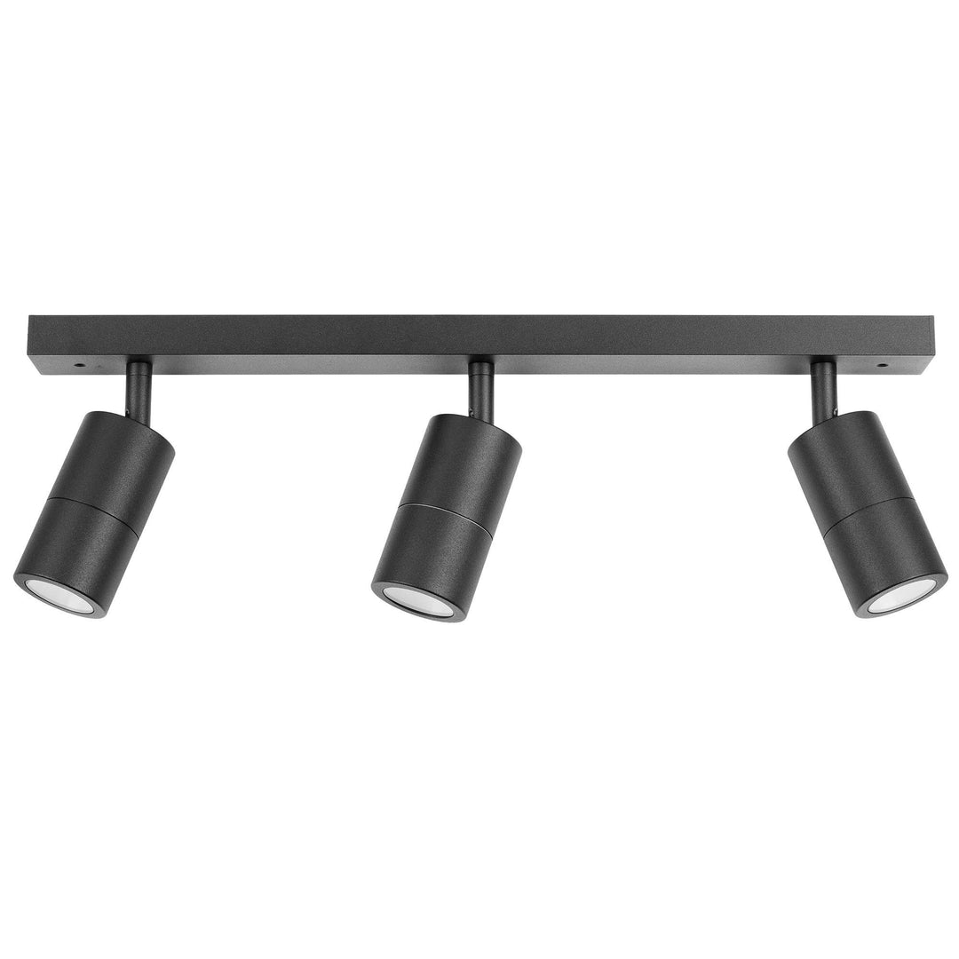 Roslin IP44 Indoor / Outdoor Bar Spotlight, 3 Light, Black