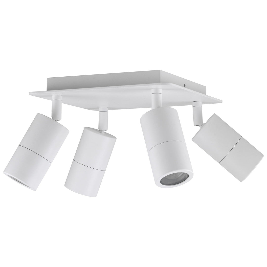 Roslin IP44 Indoor / Outdoor Spotlight, Square, 4 Light, White