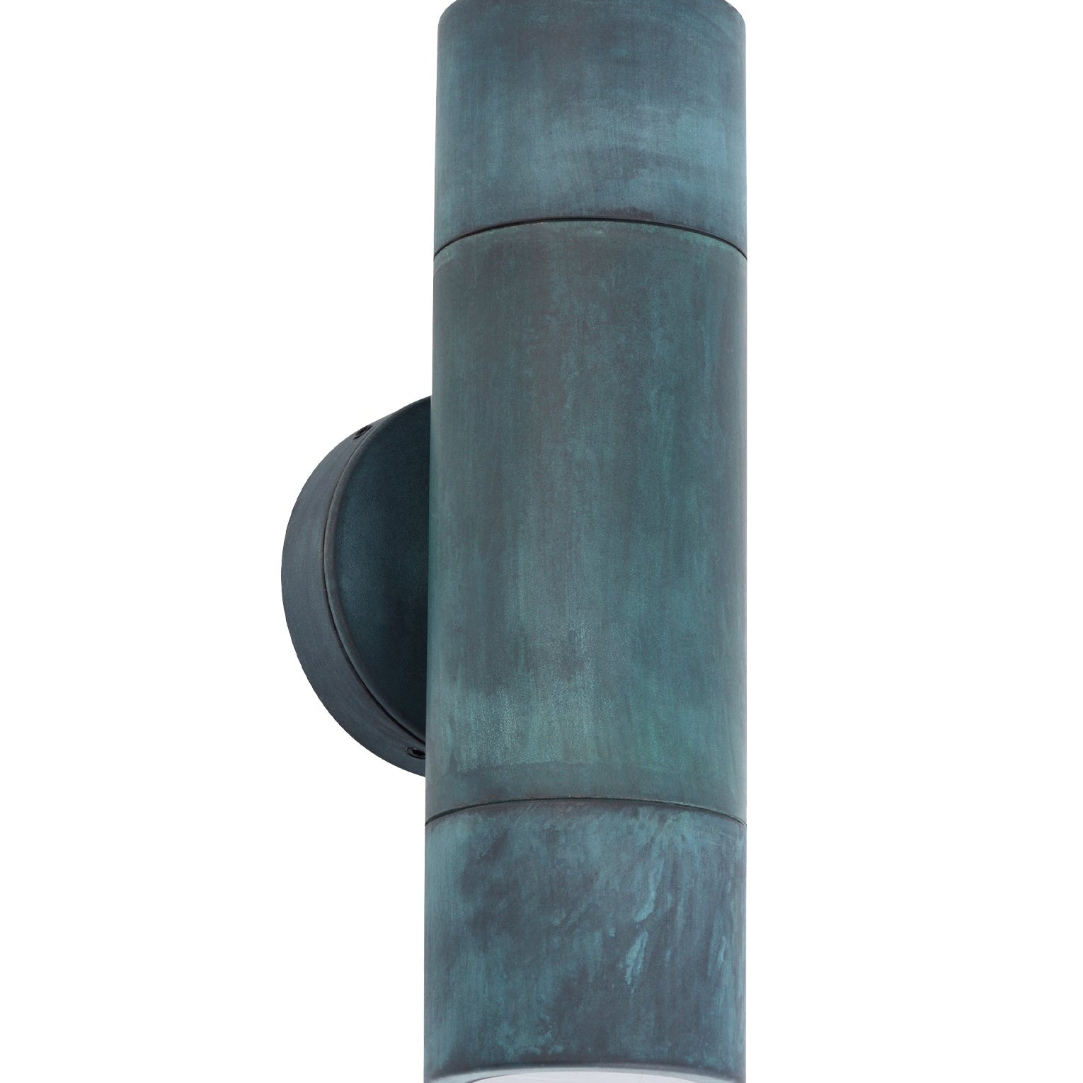 CLA GU10 Exterior Up / Down Pillar Spot Wall Light – Green Patina