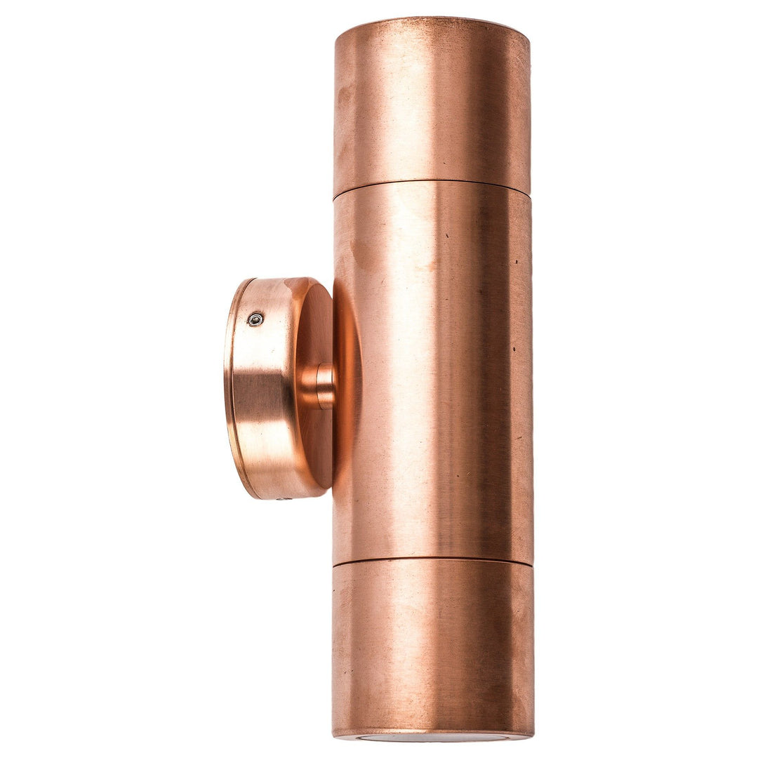 Roslin IP65 Exterior Up / Down Wall Light, GU10, Copper