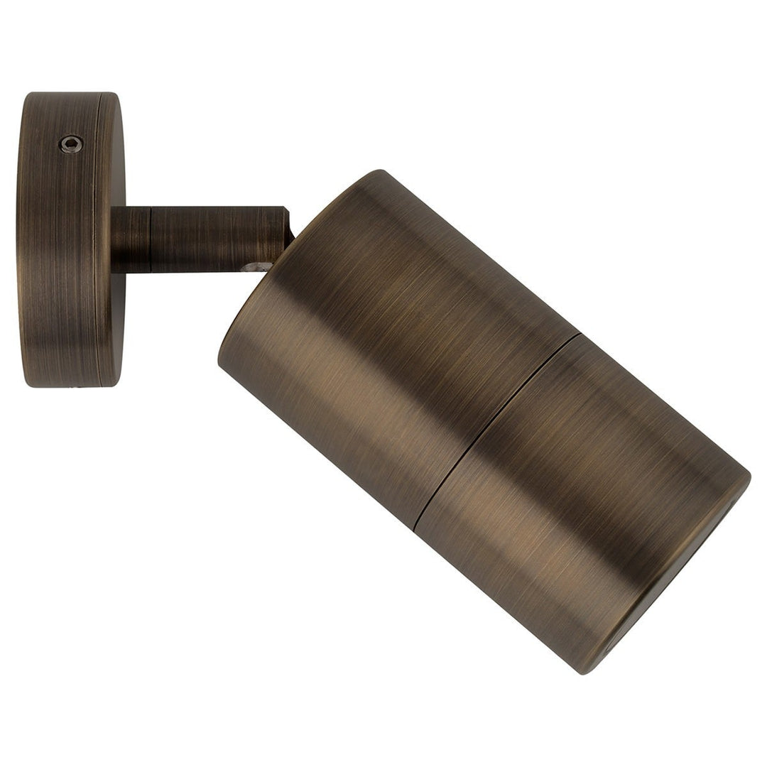Roslin IP65 Exterior Single Adjustable Wall Light, MR16, Antique Brass