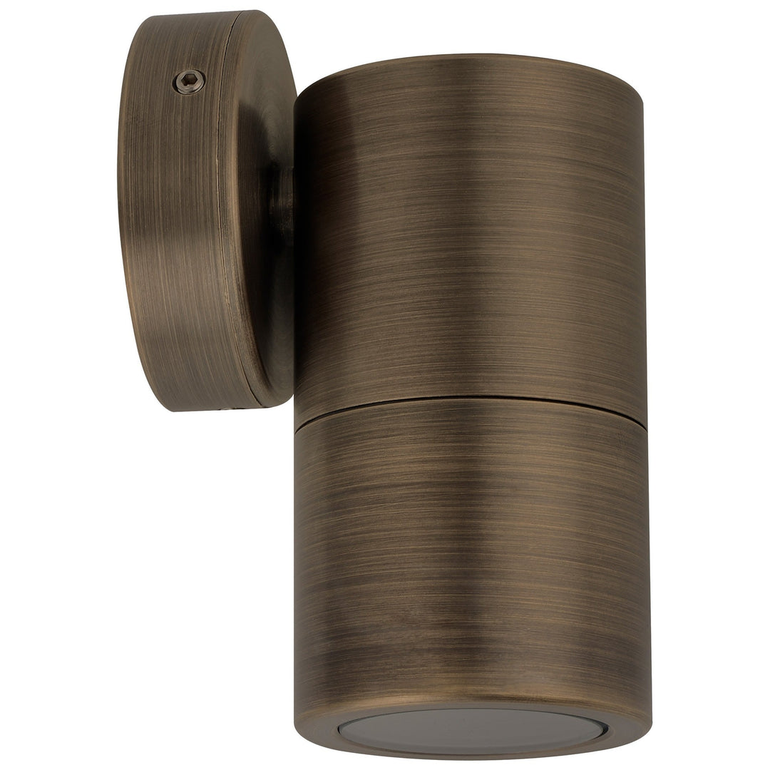 Roslin IP65 Exterior Fixed Down Wall Light, MR16, Antique Brass
