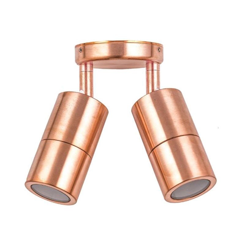 Roslin IP65 Exterior Double Adjustable Wall Light, MR16, Copper