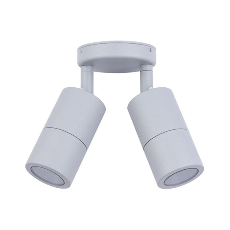 Roslin IP65 Exterior Double Adjustable Wall Light, MR16, Grey