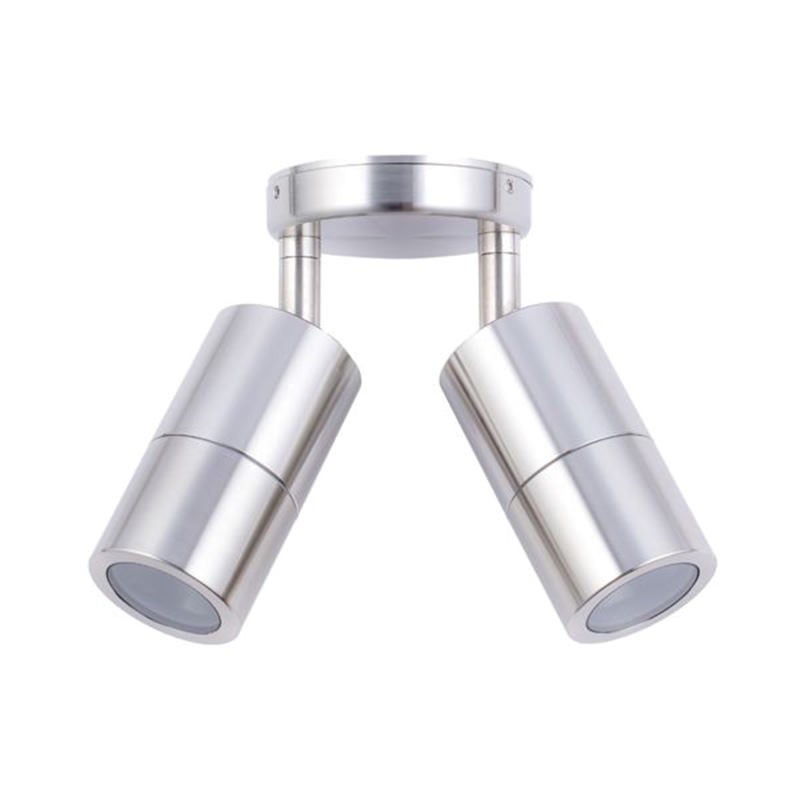 Roslin IP65 Exterior Double Adjustable Wall Light, MR16, Stainless Steel