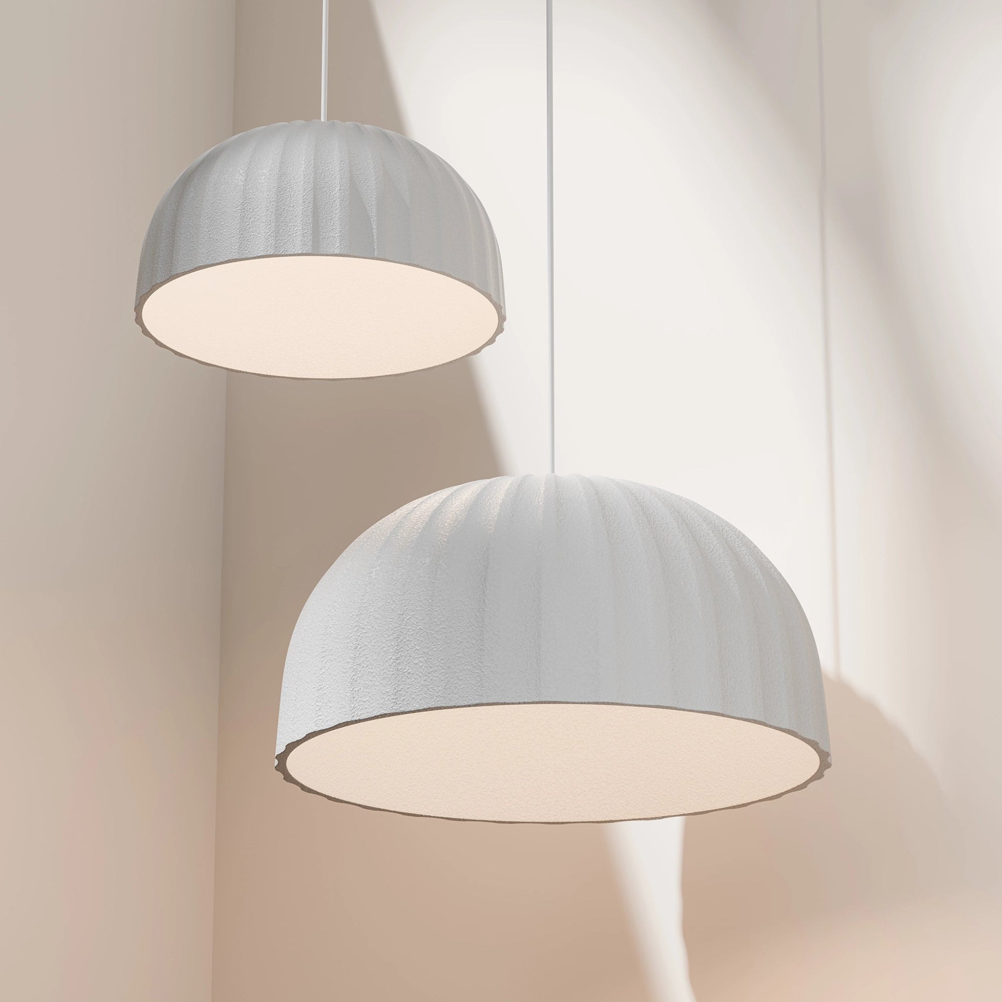 Rachis Modern Minimalist Fluted Dome Pendant - Dubbo Lighting Centre