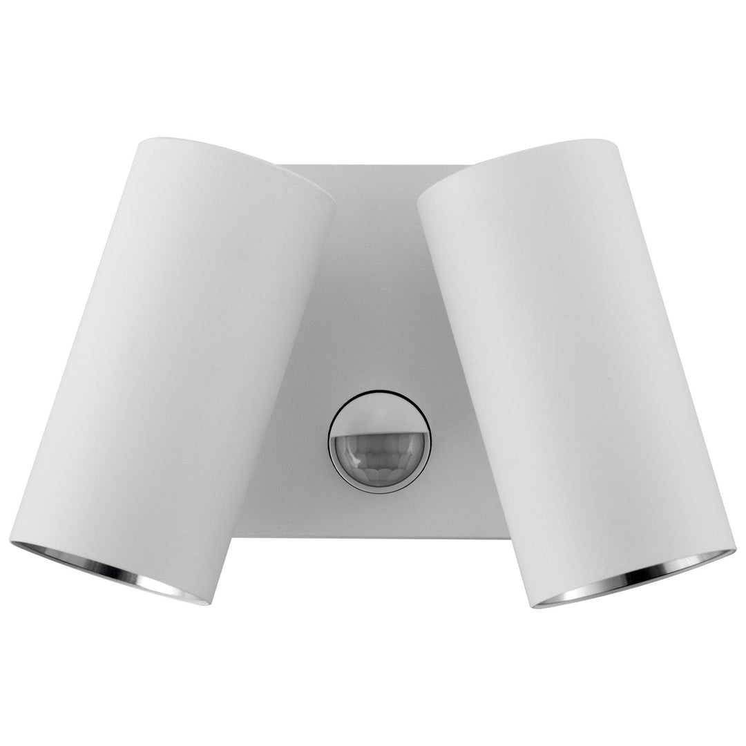 Haig IP65 Exterior LED Security Light with Sensor, 2 Head, 16W, CCT, White