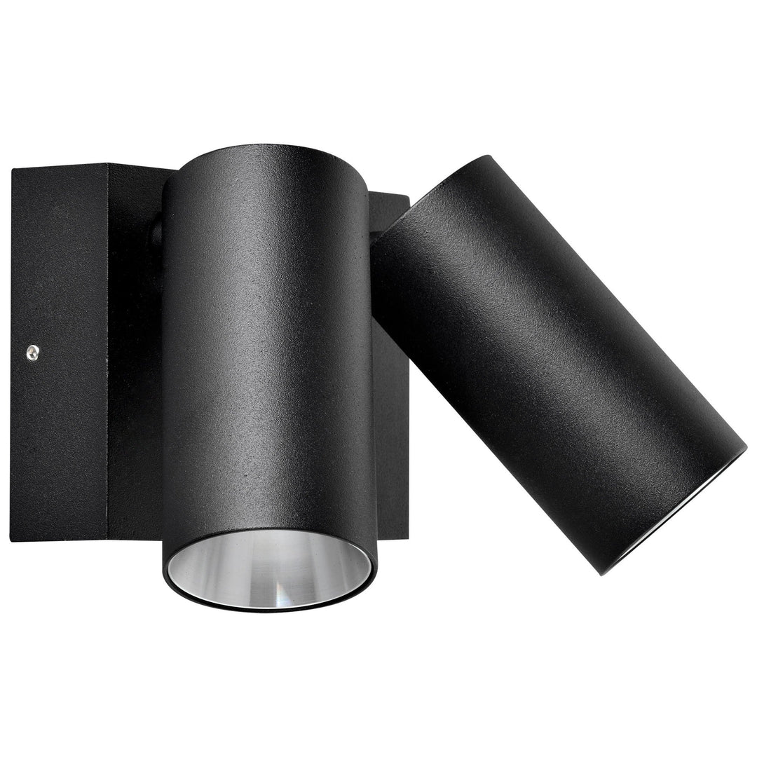 Haig IP65 Exterior LED Security Light, 2 Head, 16W, CCT, Black