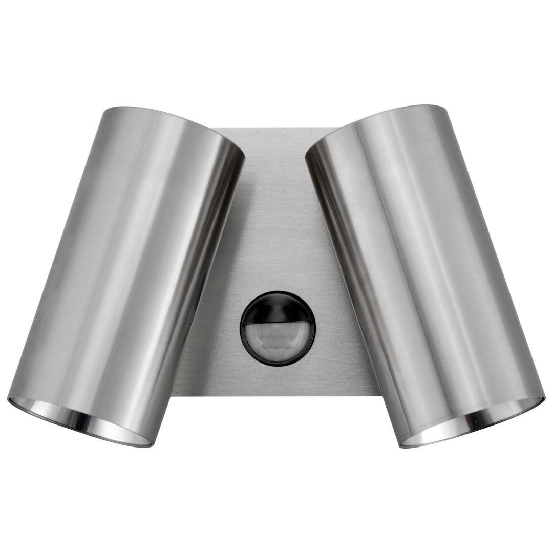 Haig IP65 Exterior LED Security Light with Sensor, 2 Head, 16W, CCT, Titanium